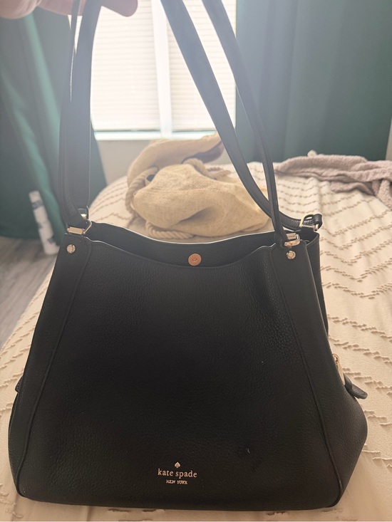 kate spade Handbags - kate spade Black Pebbled Leather Double-Handle Shoulder Bag